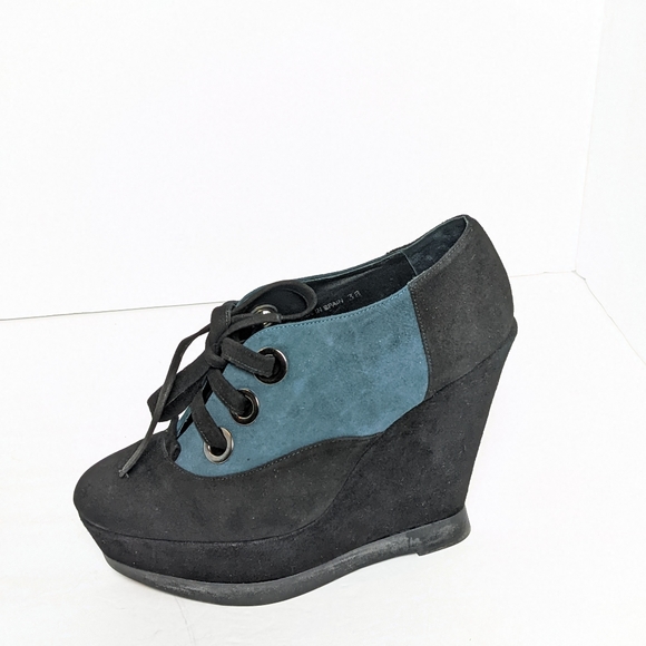 Edmundo Castillo two tone suede wedges - Picture 8 of 16